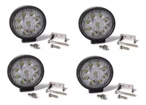 Faro Led Auxiliar Proyector 9 Led 27w Off Road X4 Unidades