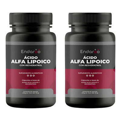 Pack Ácido Alfa Lipoico 60 Cápsulas + Resveratrol Premium Sabor Sin Sabor | Meses sin interés