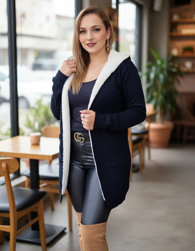 Cardigan Liso Aborregado