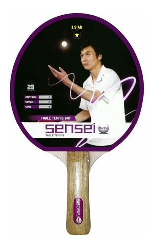 Paleta Ping Pong 1 Estrella Sensei® - Tenis De Mesa