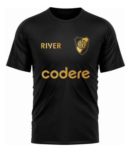 Remera Deportiva - River Dorado - Diseño Gold 