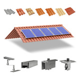 Kit Estrutura Suporte 05 Placas Solar Telha Colonial 6,60m