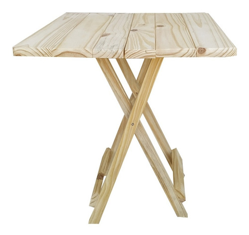 Mesa Plegable De Madera De Pino Macizo 50 X 50 Cm