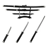 Kit Katana 3 Espadas Samurai Ninja Conjunto Decorativa