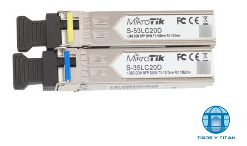 Mikotik Modulo Sfp S-3553lc20d Minigbic Fibra Mono Modo