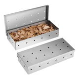 Caja Acero Inoxidable Para Ahumar Leña Ahumador Asado Cocina