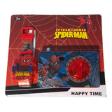 Combo Cámara Y Reloj De Spiderman Con Imágenes Para Niños