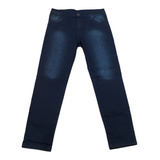 Jeans Talle Especial Elastizado Con Rotura Hombre 50 Al 60 