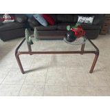 Mesa De Centro Elegante Madera Y Vidrio