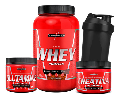 Combo Nutri Whey Protein + Creatina + Glutamina Integral M