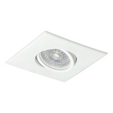 Spot Embutir Pvc Para Dicro Led Gu10 Cuadrado Blanco