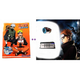 Arg Naruto Libro Colorear + Regalo Akatsuki Anillo Y Banda
