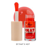 Lip Oil Gloss P.h.a.t Juicy  Efecto Glossy Italia Deluxe Color That´s Hot