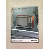 Folheto Antigo De Época Televisor Philco Pc-2002 X184