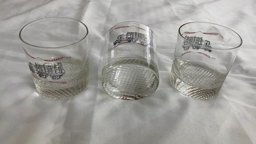  Juego 3 Vasos Whisky Licor Cogñac Antiguos En Nuñez