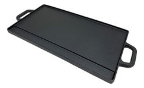 Plancha Bifera Churrasquera De Hierro Reversible 2 Hornallas