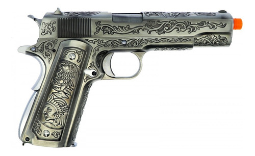 Arma De Propulsão Pistola 1911 We Pattern Silver