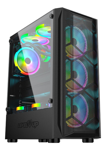 Gabinete Gamer Andromeda Atx Vidrio Templado X3 Fan Rgb