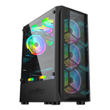 Gabinete Gamer Andromeda Atx Vidrio Templado X3 Fan Rgb