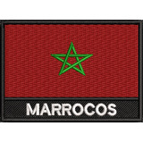 Escudo Bordado Bandeira De Marrocos Moto Motociclista Ban528