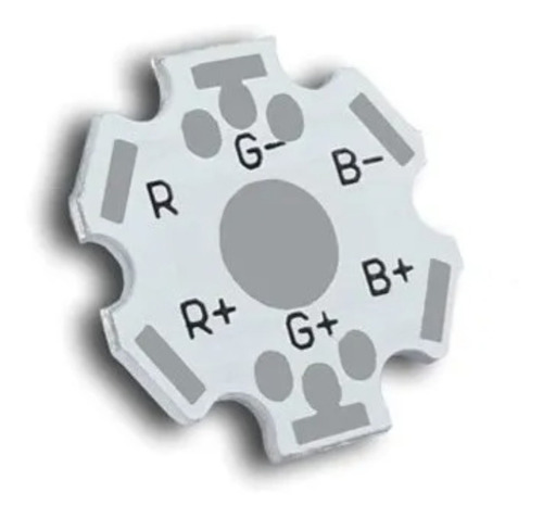 X10 Disipador Para Led Smd Estrella Rgb 6pin 1w 3w Aluminio