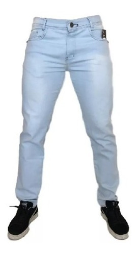 Calça Jeans Sarja Masculina Slim Fit Skinny Várias Cores