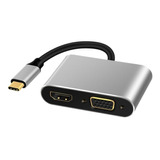 Tipo-c Para Hdmi Vga 2-em-1 Docking Station Usb C Converter