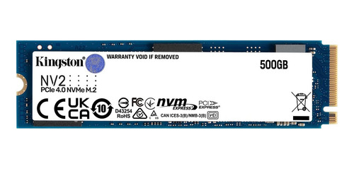 Ssd Kingston Nv2 500gb Nvme M.2 2280 - Snv2s/500g