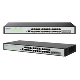 Switch 24 Portas Poe Gigabit Sg 2404d Mr L2+ Preto Intelbras