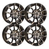 Rines Black Machine Face 13 4x100/108 Tsuru, Chevy, Atos