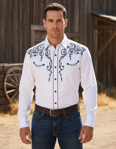Mycity® Camisa Bordada De Hombre | MercadoLibre
