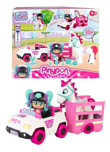 Play Set Pinypon Camioneta C/trailer Fig + Caballo + 10 Acc