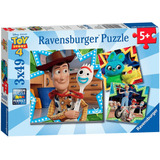3 Rompecabezas Ravensburger Toy Story 4 De 49 Piezas C/u 5+