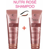 Kit C 2: Shampoo Eudora Siàge Nutri Rosé 250ml Cada
