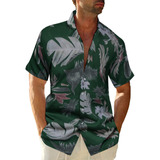 Camisa De Playa Hawaiana De Manga Corta A La Moda De Alta Ca