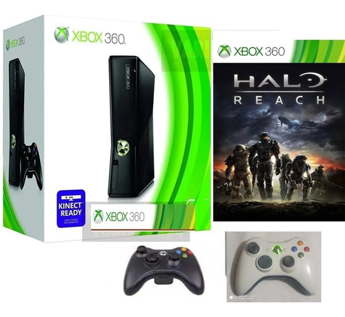 Xbox 360 Slim 5.0 + Disco 500 Gb + 90 Juegos + 2 Controles 