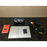 Playstation 2 Slim Prata + Pendrive 64gb + Opl + 1 Controle  