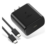  Cargador Rápido Usb C 45w Compatible Con Samsung 