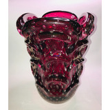 Vaso De Murano Antigo - Anos 60 - Modelo Cactus - Vermelho