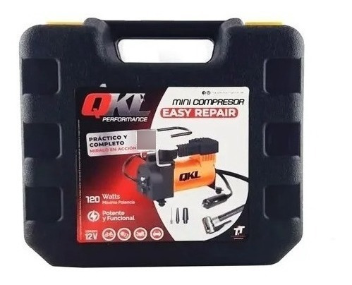 Mini Compresor Qkl Ai59 + Kit Herramientas Auto En Fas Motos