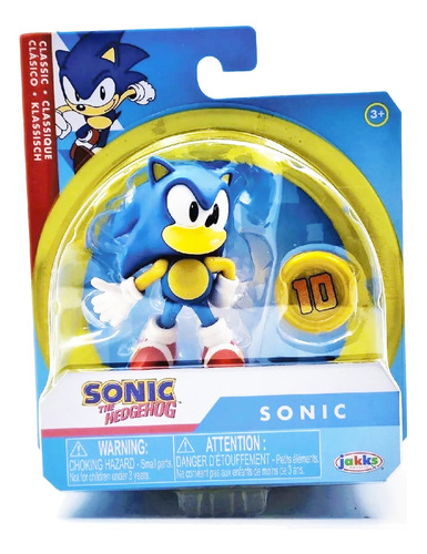 Boneco Sonic Jakks Pacific Sonic Classico Moeda 10