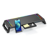 Aicheson Soporte Para Monitor De Computadora, Luces Rgb Para