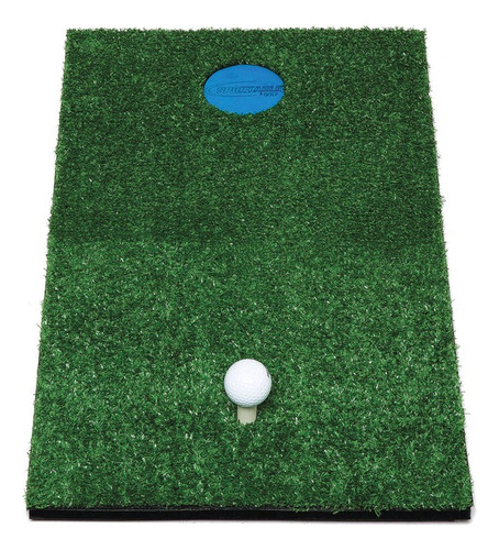 Alfombra Golf De Cesped Sintetico + Tee Y 18 Pelotas Plast.