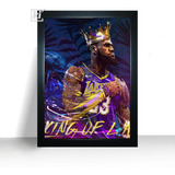 Quadro Decora Jogador Lebron James 44cm Moldura