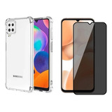 Kit Capa Anti Impacto Para Galaxy A12 + Pelicula Privacidade