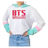 Sudadera Crop Top Logo Bts