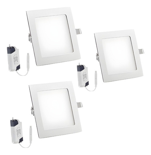 Foco Plafon Techo 3 Unidades Lampara Cocina Led Embutidos 18w Lamparas De Techo Focos Led Qatarshop Lampara De Techo Led Lamparas Led Techo Focos Plafon Embutidos Lamparas Led Techo