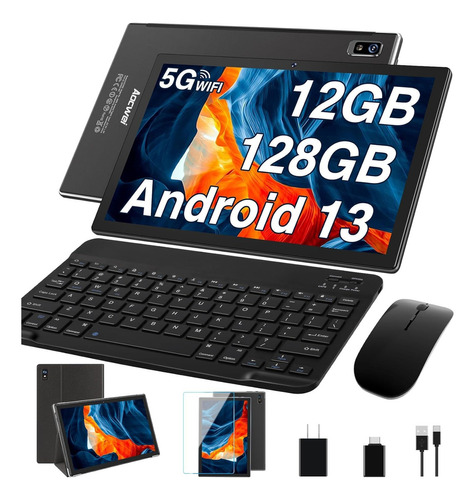 Tablet X900 10.1  Con Funda Aocwei  128gb Negra Y 12gb De Memoria Ram