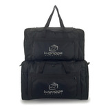 2 Malas Bolsa Viagem Conjunto Grande Extra Grande Preto