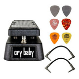 Paquete Wah Pedal Dunlop Crybaby Gcb-95 Con Cables Y Púas Va